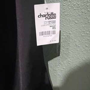 Charlotte Russe deep cut high neck top
